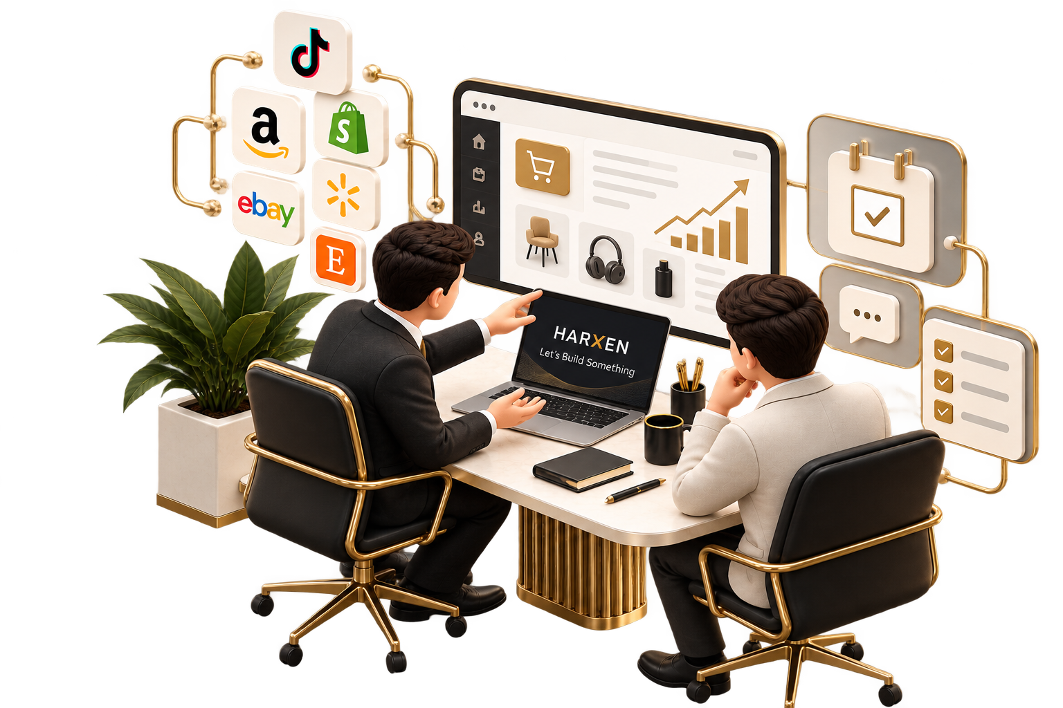 Illustration of a business consultation